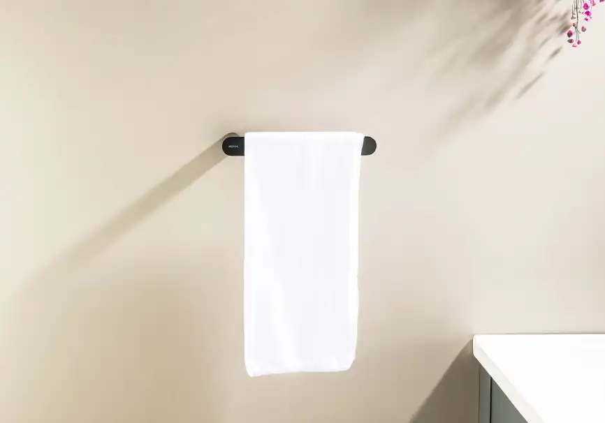 Держатель полотенец Aquatek Лира AQ4419MB, Черный матовый фото 3