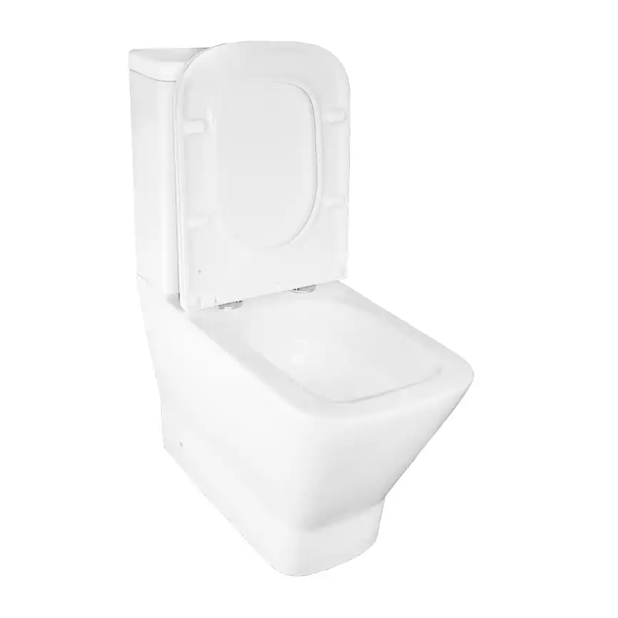 Унитаз напольный Azario  Joy AZ-2168-UQ3 безободковый, смыв Торнадо, с бачком и сидением микролифт, Белый глянцевый фото 4