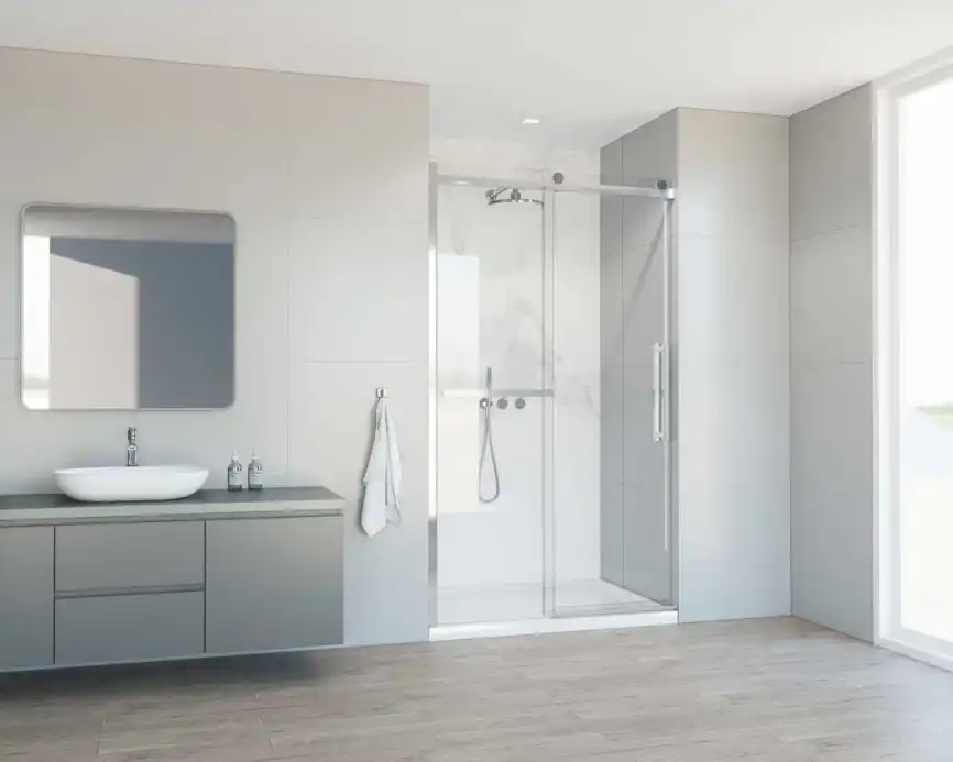 Душевая дверь Vincea Como Soft 130 VDS-1CS130CL, раздвижная, профиль хром, стекло прозрачное фото 2