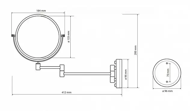 Косметическое зеркало золото BEMETA RETRO золото 106101698 фото 2