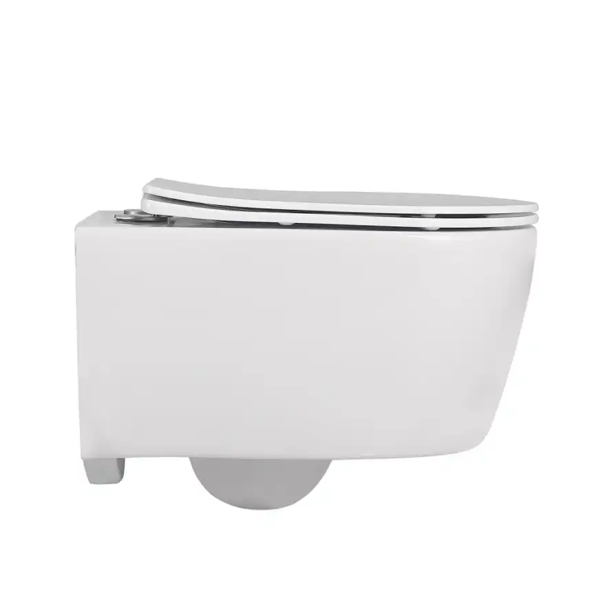 Подвесной унитаз ABBER Bequem AC1104 белый, безободковый, с сиденьем микролифт фото 4