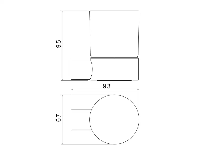 Стакан для ванной Aquatek Лира AQ4404CR, Хром фото 2