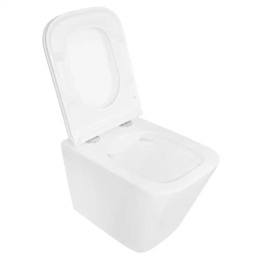 Подвесной унитаз Azario Pro PRO-002 безободковый, с сиденьем микролифт, Белый глянцевый фото 3