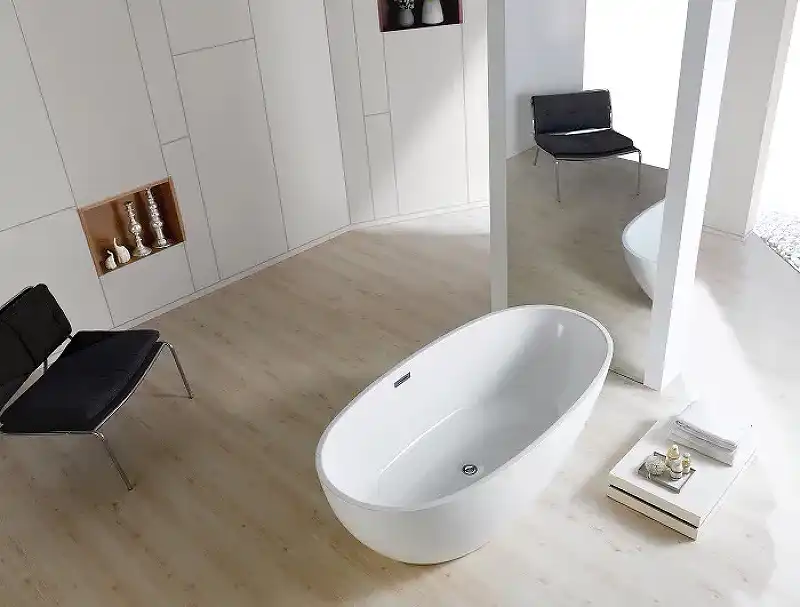 Акриловая ванна Azario LEEDS 170х85 LEE17085, отдельностоящая, белая фото 4