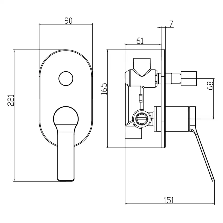 Душевая система Azario VISE AZ-VSA248330PA+82KPA для душа без излива, встраиваемая с верхним душем, Черный матовый фото 5