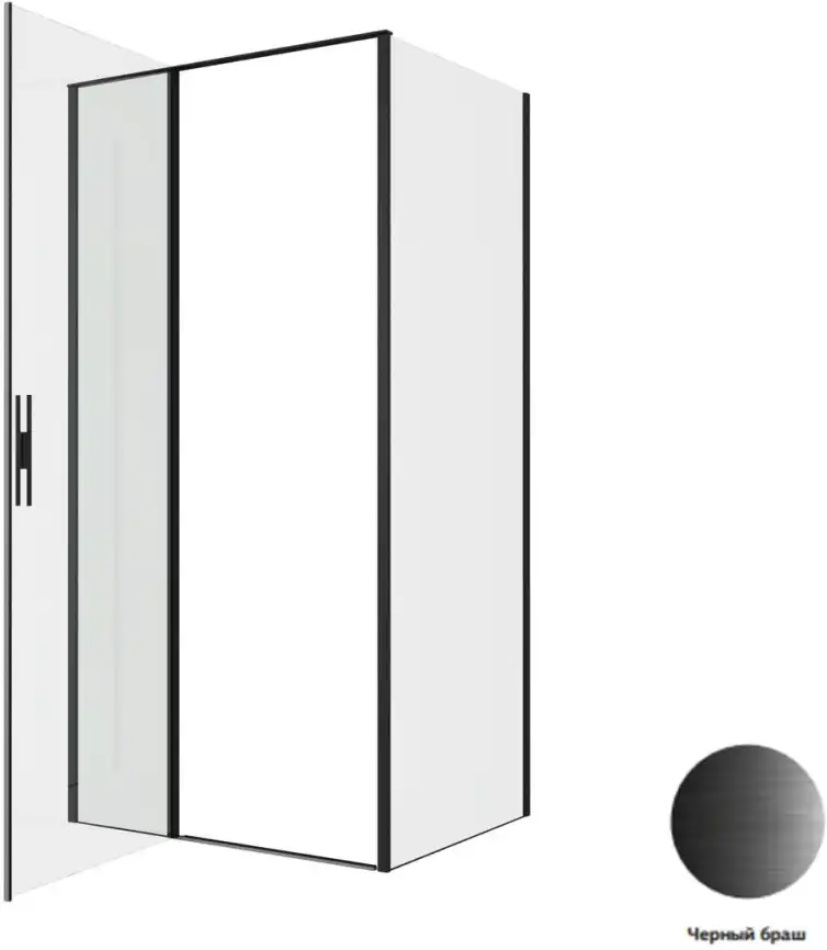 Душевой уголок Allen Brau Priority 100x80 3.31030.BBA + 3.31042.BBA черный браш фото 5