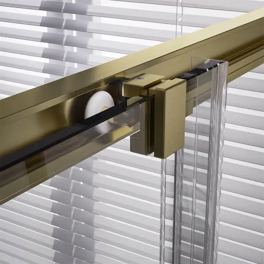 Душевой уголок Veconi Premium Trento 110х80 PTC20-G-11080-01-C4, стекло Прозрачное профиль Брашированное золото фото 4