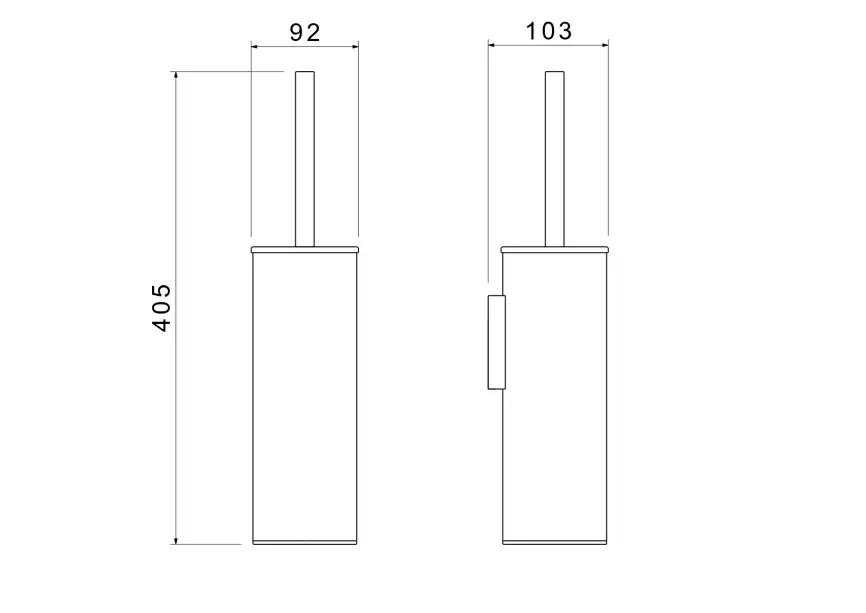 Ершик для унитаза Aquatek Европа AQ4611MB, Черный матовый фото 2