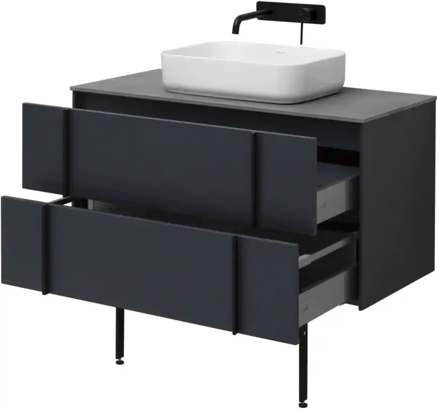 Тумба под раковину Allen Brau Reality 100 1.32007.AM антрацит матовый фото 33