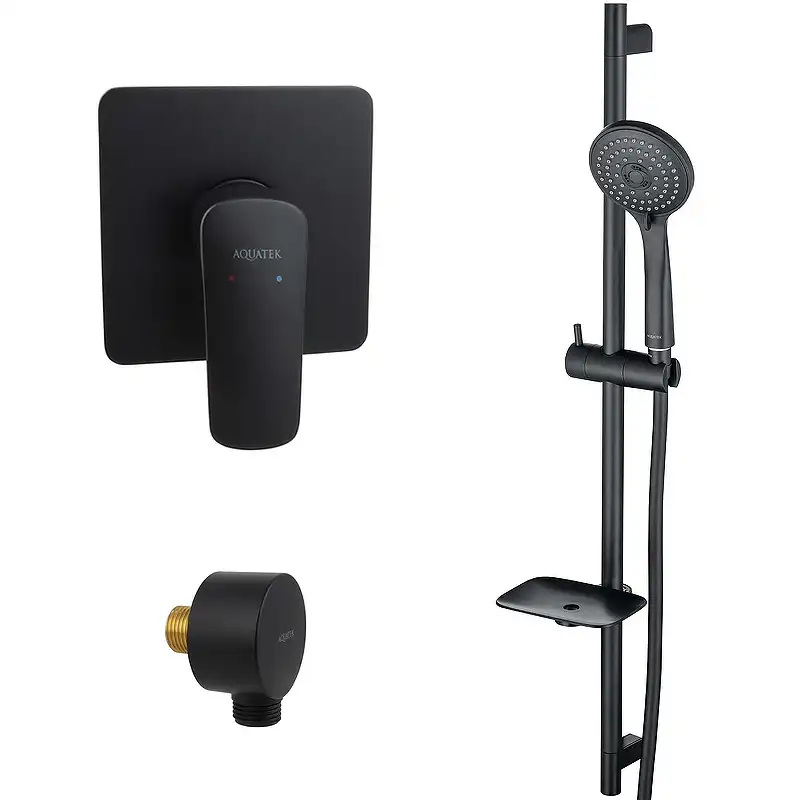 Душевая система Aquatek Вега AQ1076MB Черный матовый фото 1