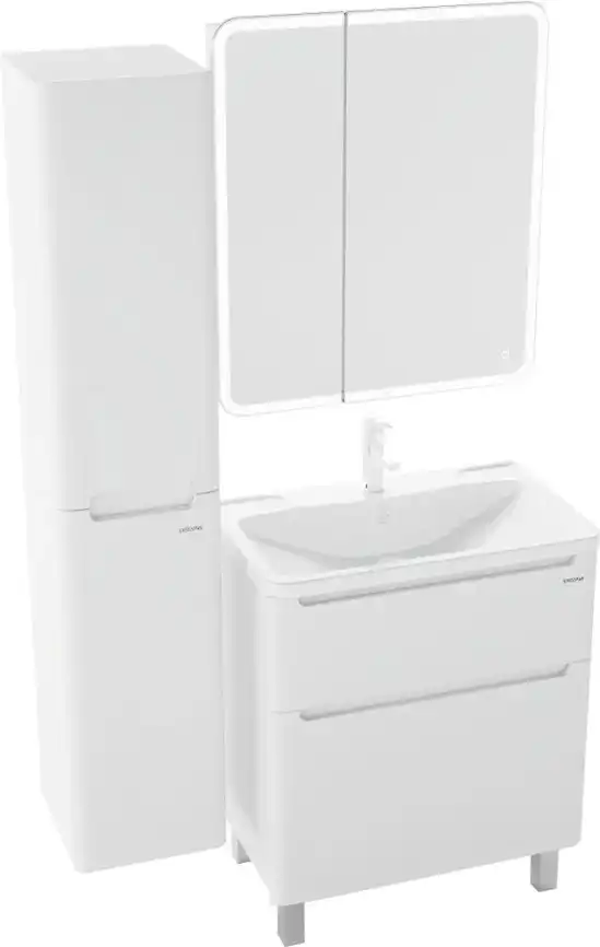 Тумба под раковину Grossman Адель 70 напольная, белая глянцевая (107005) фото 5