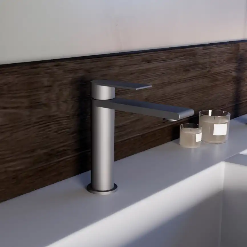 Смеситель для раковины Vincea Vogue (SS) VBF-2VS1GM однорычажный, вороненая сталь фото 1