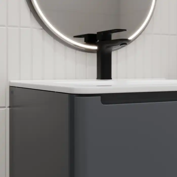 Тумба с раковиной IDDIS Edifice 60, подвесная, Темно-серый, EDI60D0i95K фото 14