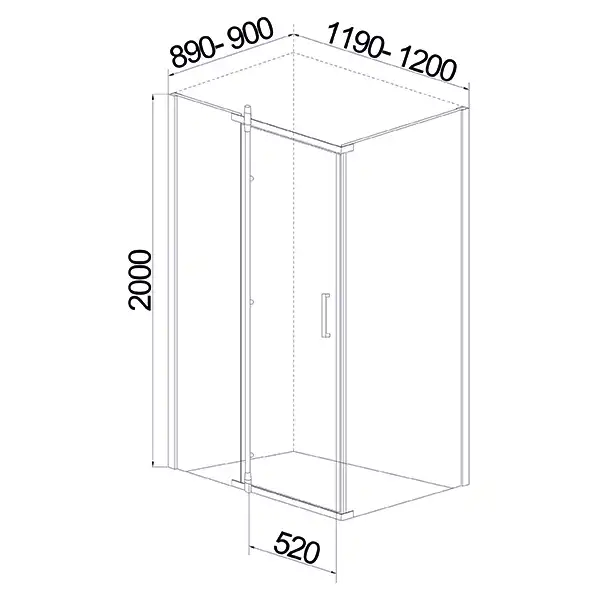 Душевой уголок Mirsant Smart Square 120х90 профиль Хром стекло прозрачное фото 2