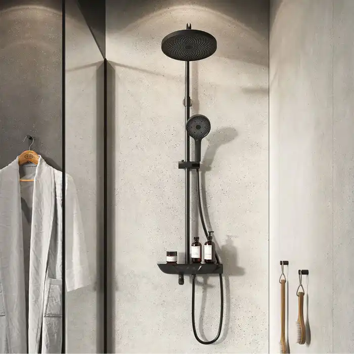 Душевая система IDDIS SpaHome SPABLBTi06 для ванны с изливом цвет, Матовый черный фото 4