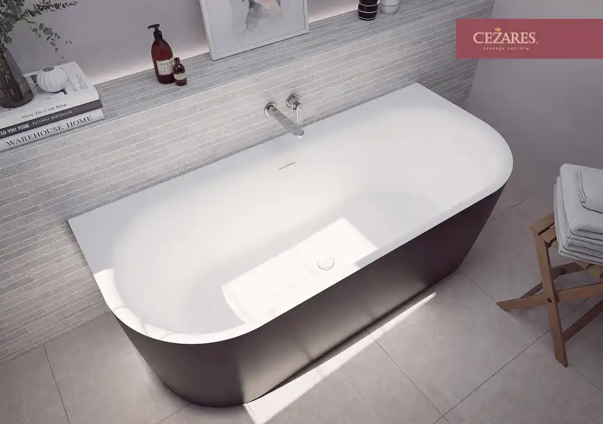 Акриловая ванна CEZARES METAURO-INT-Wall-180-80-60-B-W-MATT фото 1