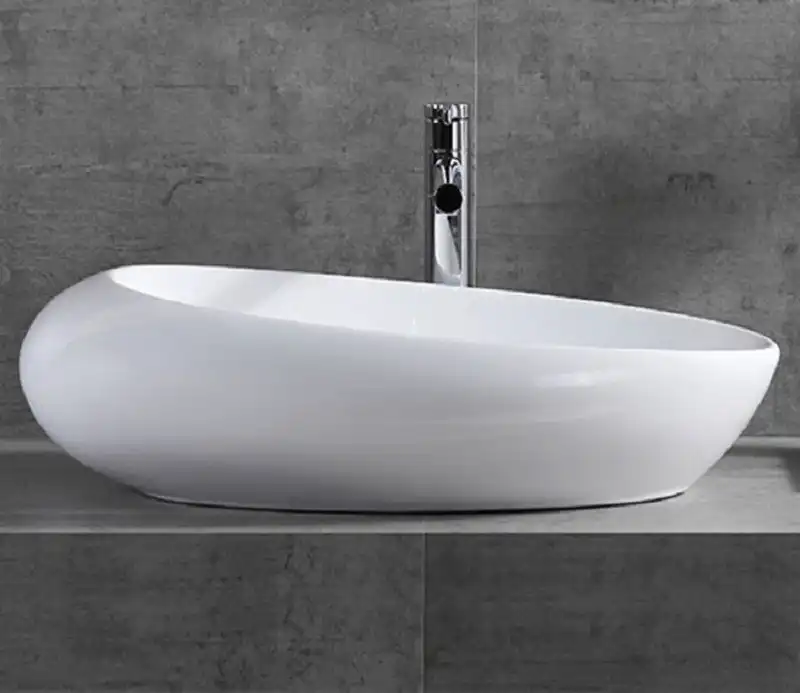 Раковина накладная CeramaLux 700х450х190 7807, цвет Белый фото 4