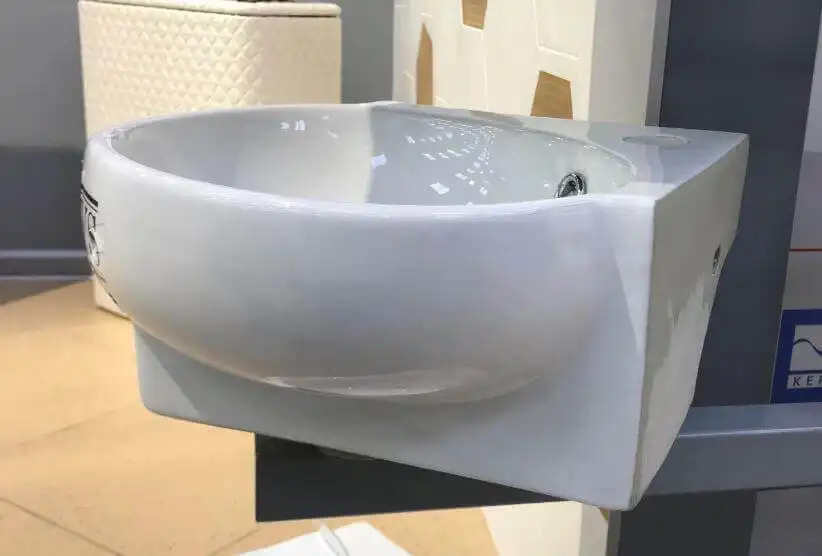 Раковина угловая AVS Лара 39х37 подвесная, белая фото 7