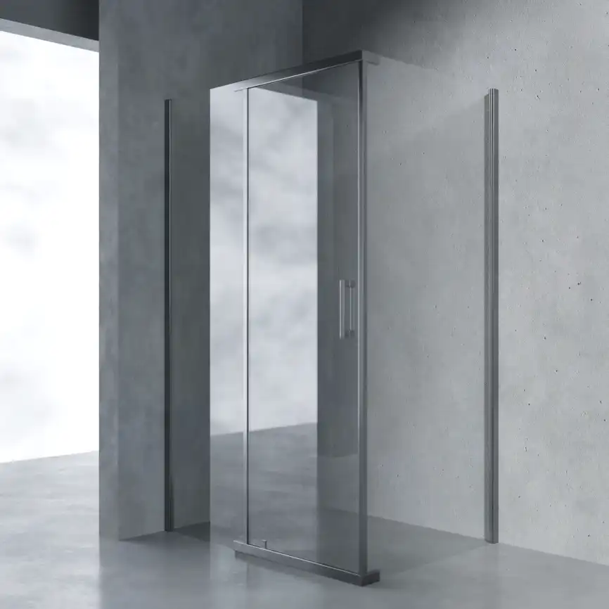 Душевой уголок AVS Фаворит 120x100 см профиль оружейная сталь, стекло прозрачное, 803-0025-195-1210-WS-T фото 1