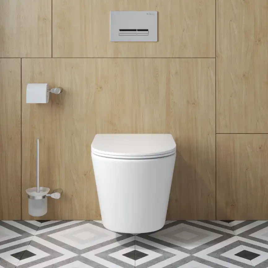 Подвесной унитаз BelBagno TRE-TOR BB5180CH-TOR/SC, безободковый, смыв торнадо с сиденьем микролифт, Белый фото 3