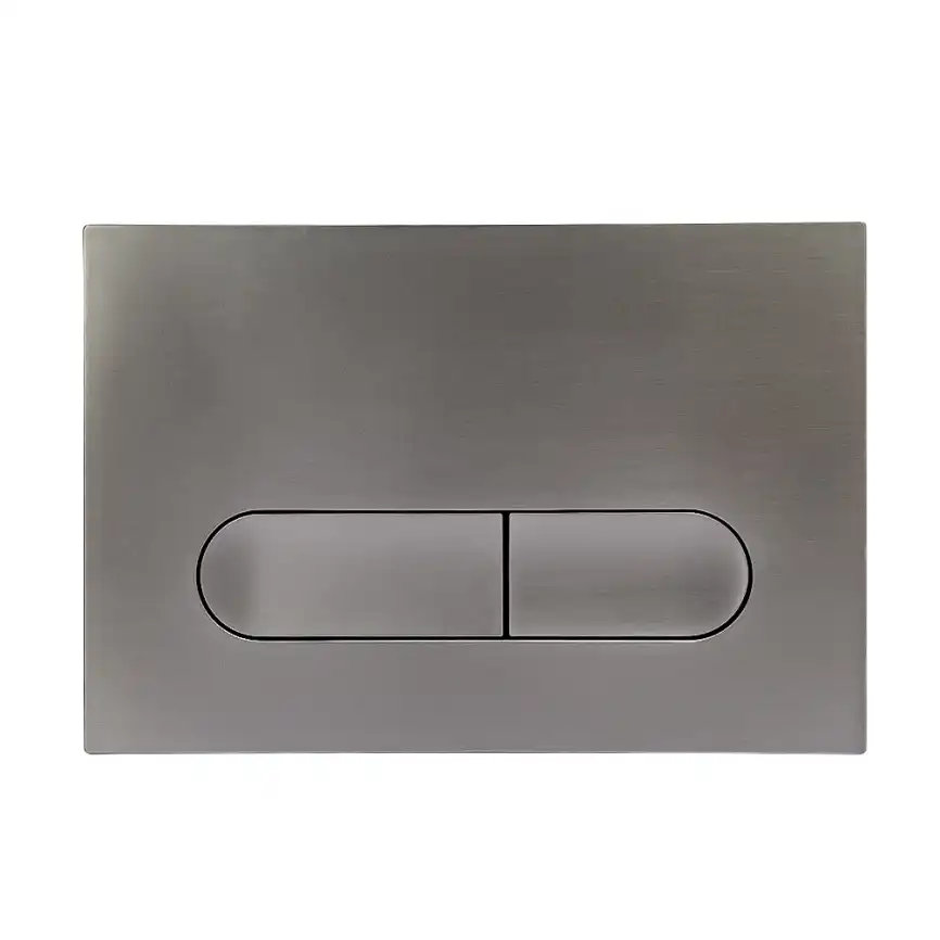 Клавиша смыва AVS 809-0015-GM овальные кнопки, оружейная сталь фото 1