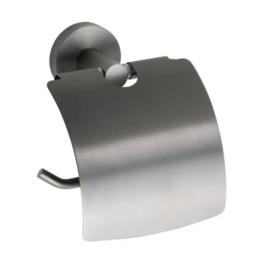 Держатель туалетной бумаги с крышкой 14 см BEMETA GRAPHIT Антрацит матовый 156112012 фото 1