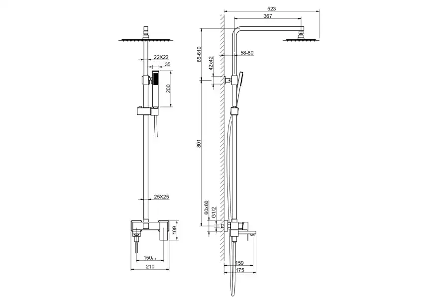 Душевая система Aquatek ЛИБРА AQ2640CR, Хром фото 3