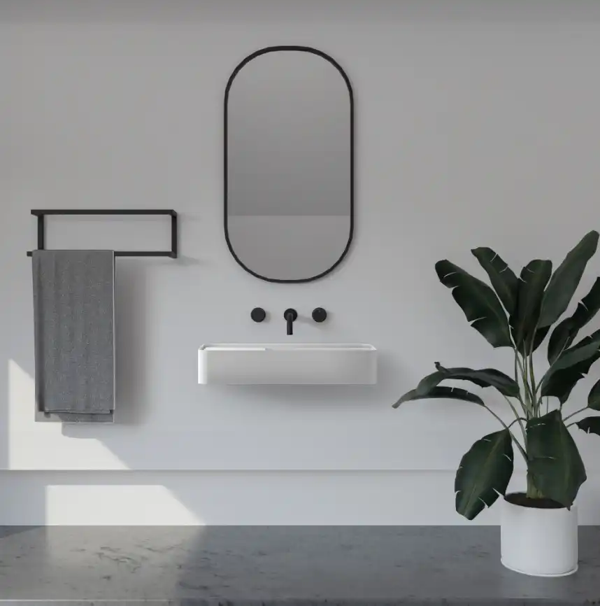 Раковина подвесная ABBER STEIN 80х40х15 AS2627-0.8, прямоугольная, белая матовая фото 3