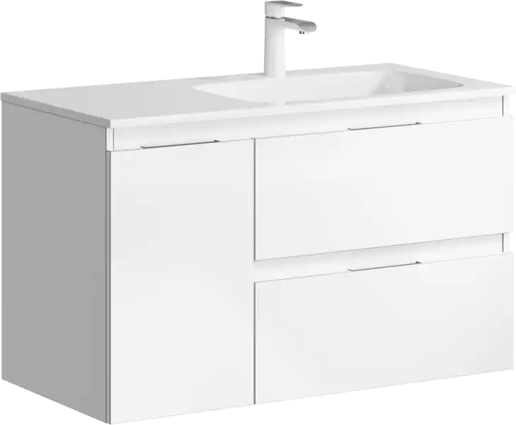 Тумба с раковиной подвесная Aqwella 5 Stars Accent 90 см, ACC0109RW, цвет Белый фото 1