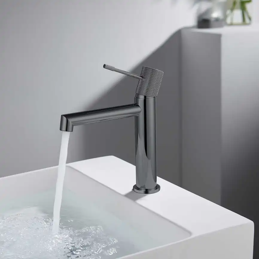 Смеситель для раковины Vincea Desire VBF-1D1GM однорычажный, вороненая сталь фото 1