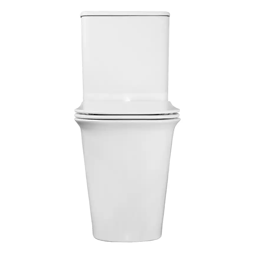 Унитаз напольный Azario VELISE AZ-1222A безободковый, с бачком и сидением микролифт, Белый глянцевый фото 9