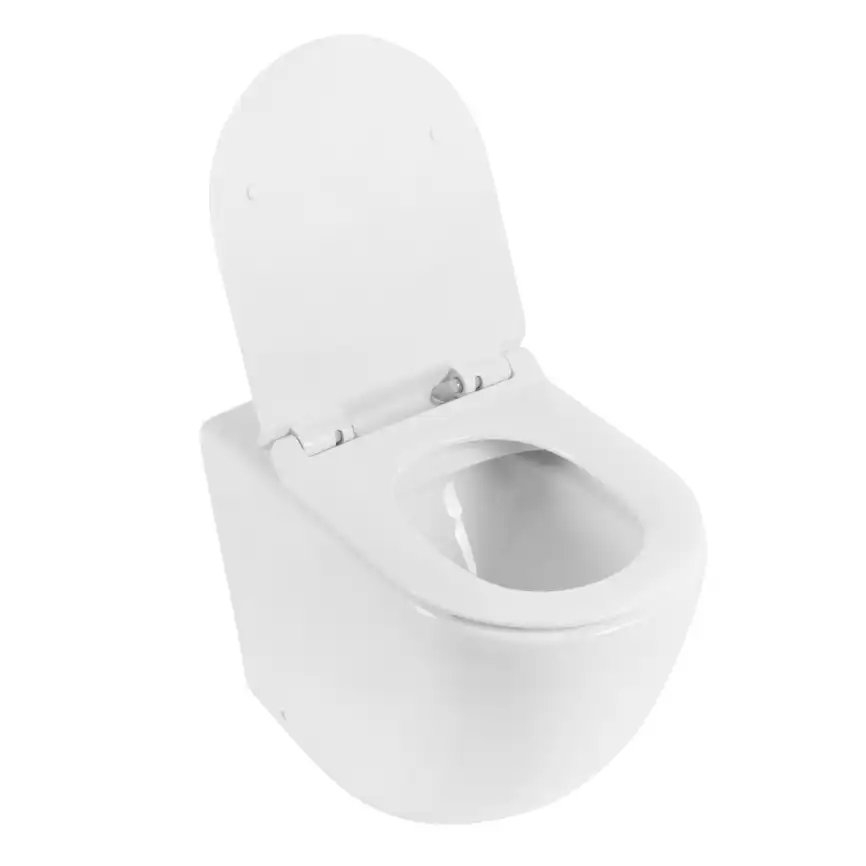 Приставной унитаз BelBagno SFERA-R BB2141CBR, безободковый, Белый фото 3