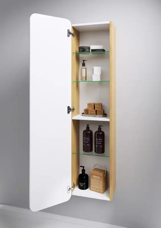 Пенал подвесной Aqwella Basic 35 см, BAS0535DZ, цвет Дуб золотой фото 3