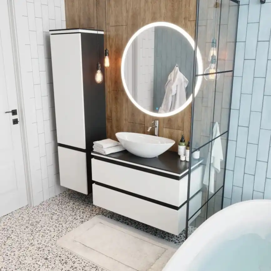 Пенал AURA ТРИУМФ 40 подвесной левый Белый фото 3