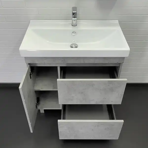 Тумба с умывальником Comforty Осло 80Н Бетон светлый, 00-00012959 фото 9