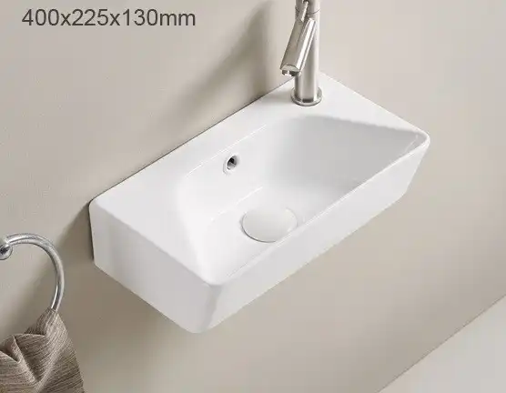 Раковина Ceramalux 78578L 400х225х130 Подвесная цвет Белый фото 1