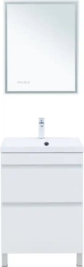 Тумба под раковину Aquanet Нота New 60 белый глянец, 344141 фото 6