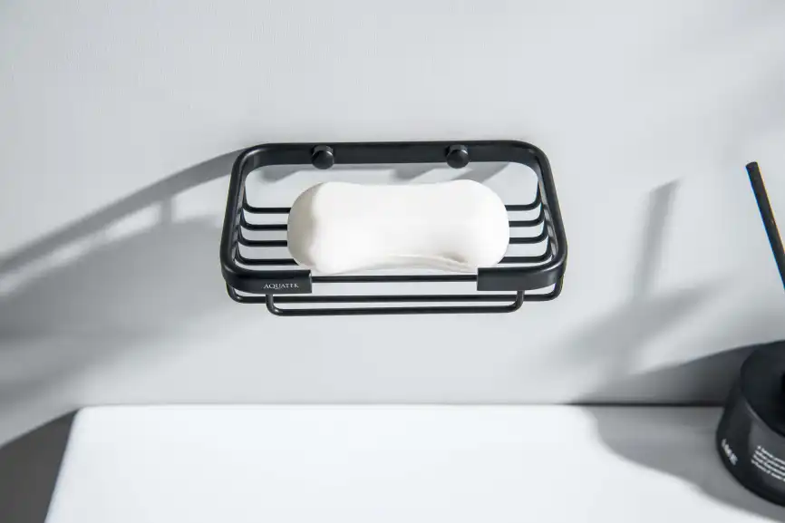 Мыльница для ванной Aquatek AQ4946MB, Черный матовый фото 3