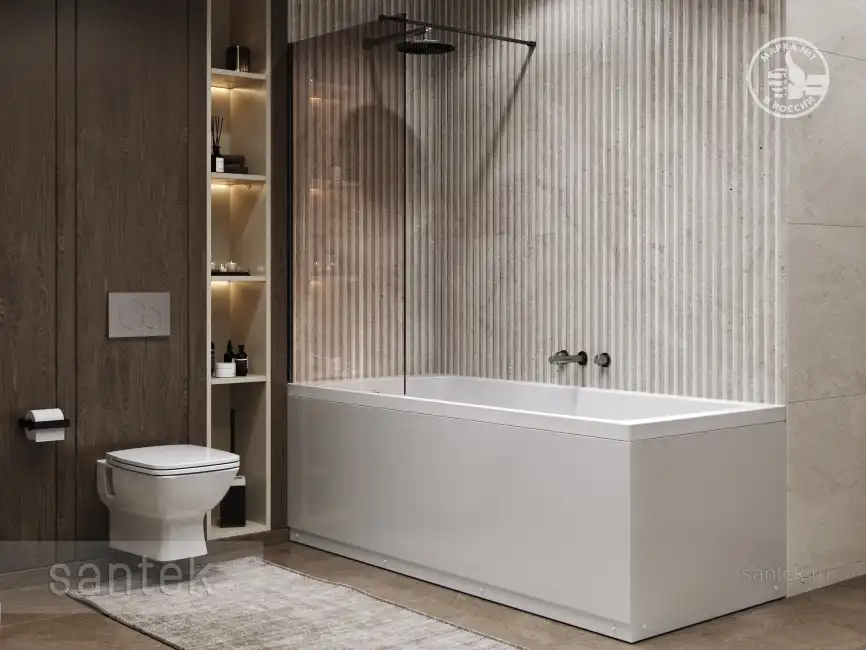Акриловая ванна Santek Фиджи 160х75 1WH501597 прямоугольная, Белая фото 6
