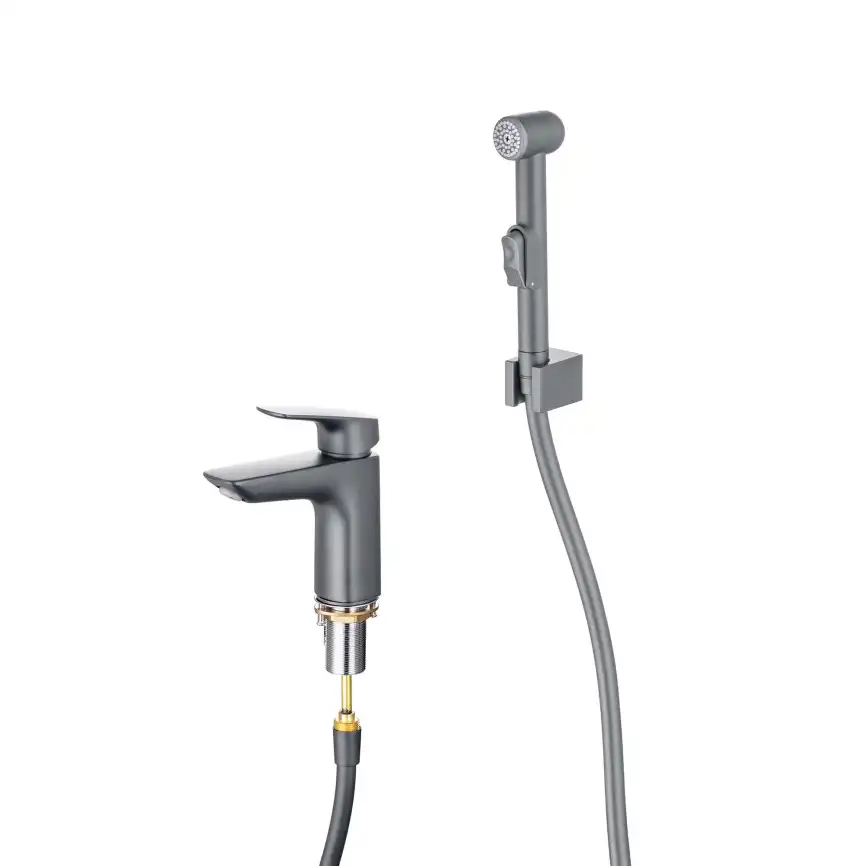 Смеситель для раковины Aquatek Вега AQ1012BGM, Оружейная сталь фото 1