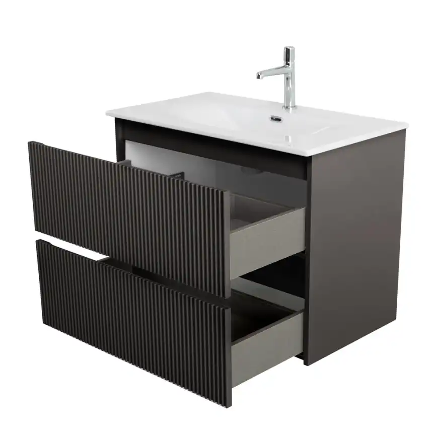 Тумба под раковину BelBagno UNO-MINI-800-2C-SO-GSO подвесная, Темно-Серый Матовый фото 6