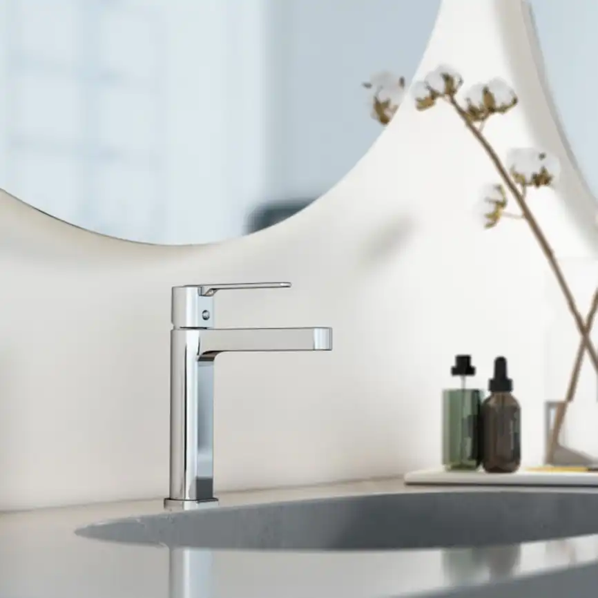 Смеситель для раковины Vincea Rondo VBF-1R1CH однорычажный, хром фото 1