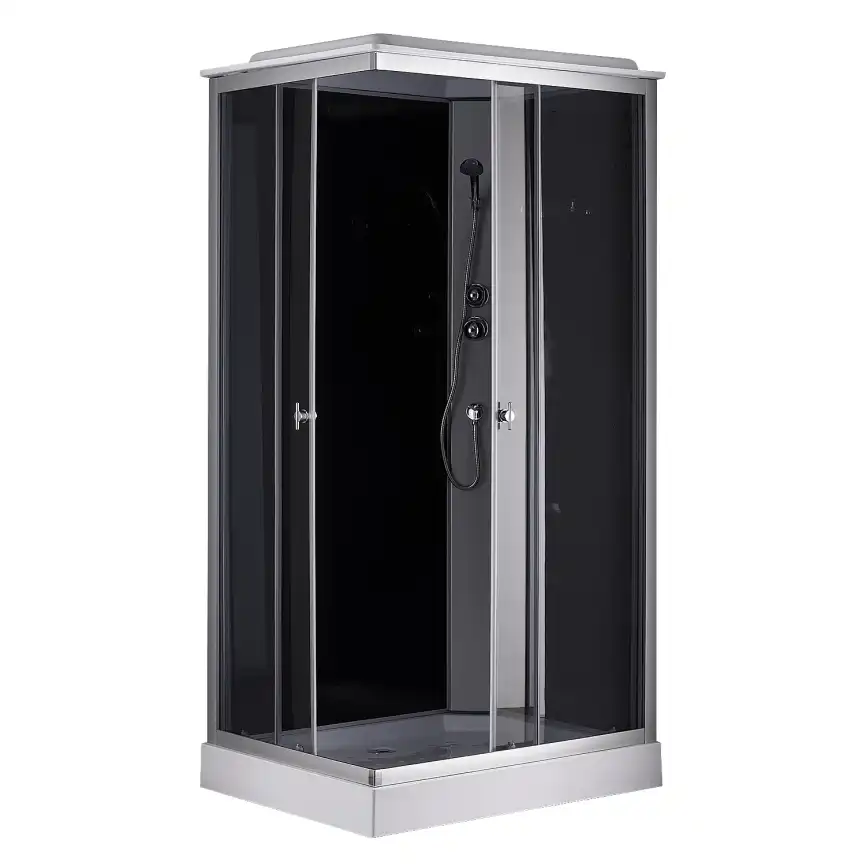 Душевая кабина Loranto 100х80 CS-5180-13R G, низкий поддон, цвет профиля сатин фото 1