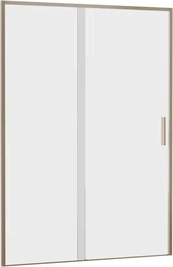 Душевая дверь Aquanet Pleasure Evo 140 AE65-N140-GBT профиль золото-никель браш, прозрачное стекло фото 1