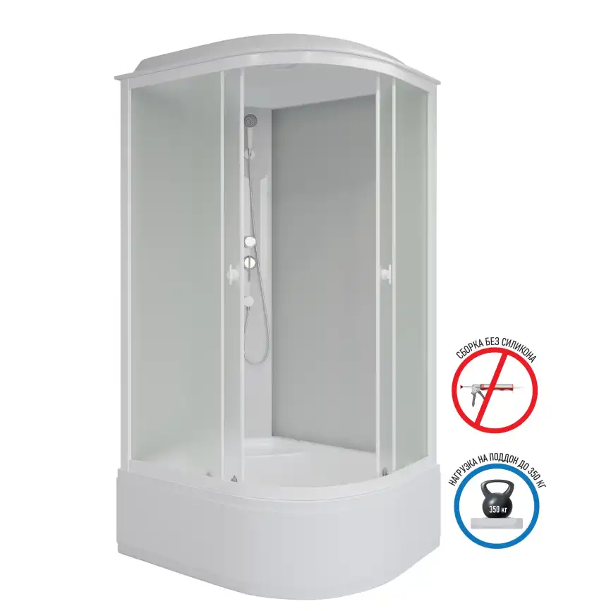 Душевая кабина Niagara Promo 120х80х215 P120/80/40L/MT высокий поддон, без гидромассажа фото 1