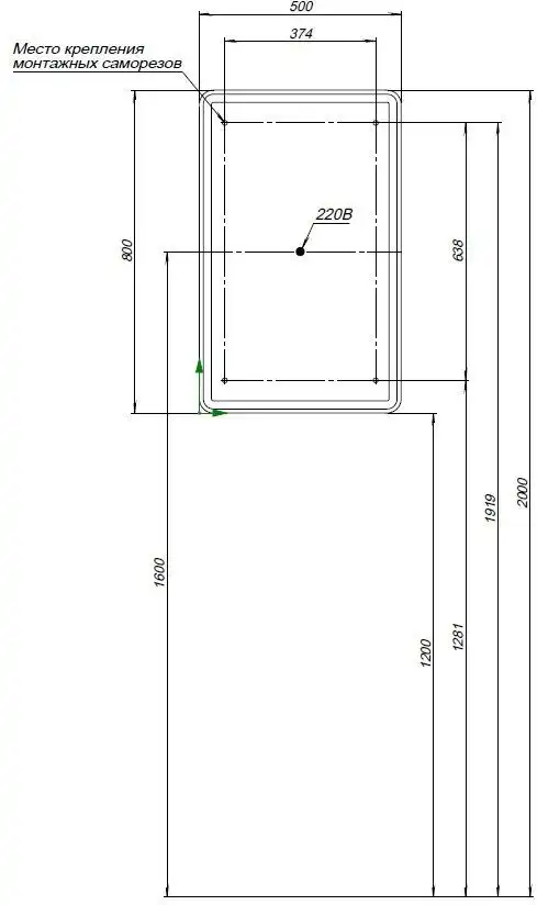 Зеркало-шкаф Aquanet Оптима 50 с LED подсветкой 311859 фото 2
