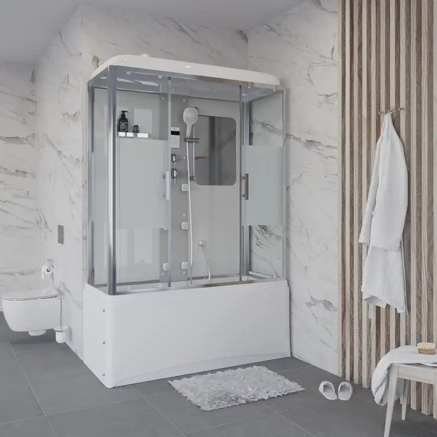 Душевая кабина Niagara Ultra 150х70х220 NG-3150-01 высокий поддон, с гидромассажем фото 3