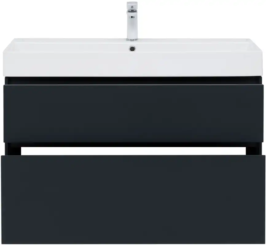 Тумба под раковину Aquanet Бруклин 100 антрацит матовый 310139 фото 8