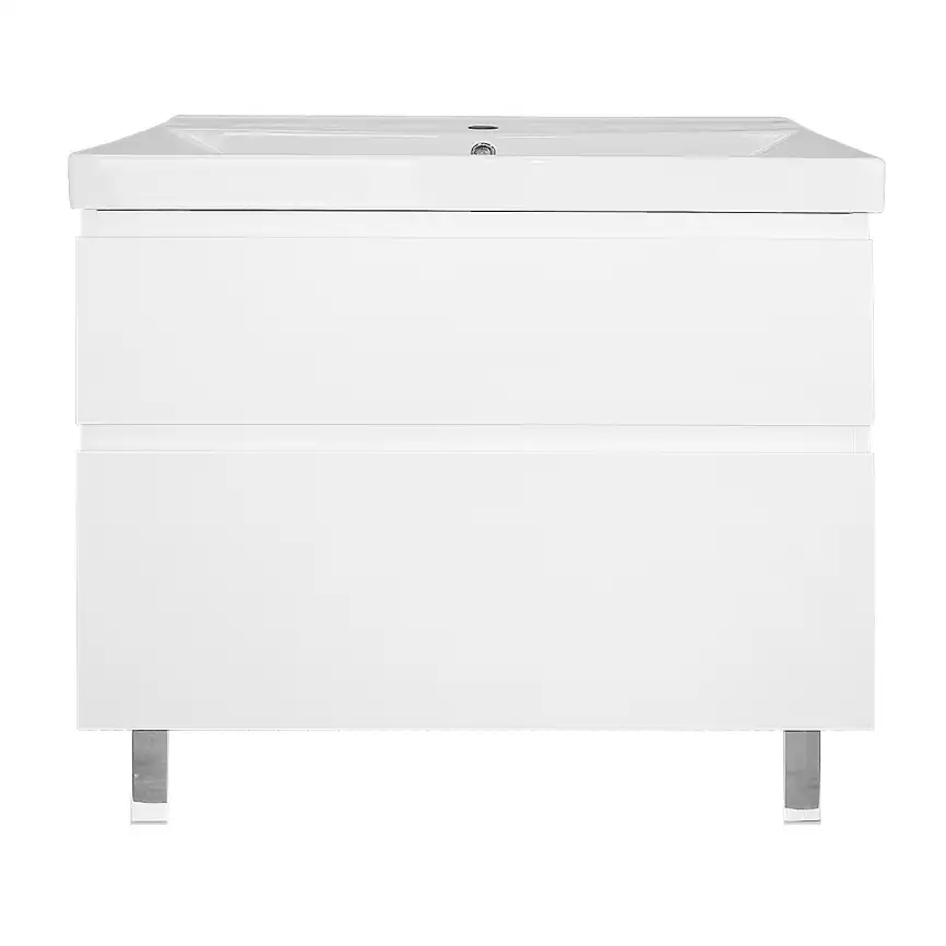 Тумба с раковиной Azario Мила 80 CS00091366, напольная, Белая матовая фото 1