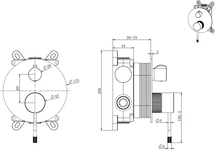 Смеситель для душа Allen Brau Priority 4.0 5.31C11-BN (с внутренней частью, 2 выхода) никель браш фото 2